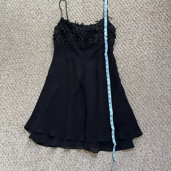 ABS Evening Collection Black Chiffon Cocktail Dress, Size 8 (fits like a 6) - Picture 8 of 10